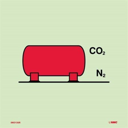 NMC Symbol Co2/Nitrogen Installation Imo Label, IMO150R IMO150R